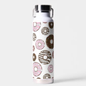 Bouteille D'eau Motif De Donuts, Donuts Roses, Donuts Brown (Avant)