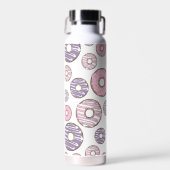 Bouteille D'eau Motif De Donuts, Donuts Roses, Donuts Violets (Avant)