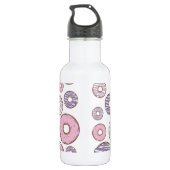 Bouteille D'eau Motif de donuts, Donuts roses, Donuts violets (Dos)