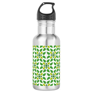 Bouteille D'eau Motif de feuille, motif de feuilles, feuilles vert