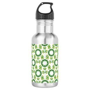Bouteille D'eau Motif de feuille, motif de feuilles, feuilles vert