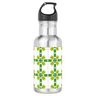 Bouteille D'eau Motif de feuille, motif de feuilles, feuilles vert