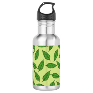 Bouteille D'eau Motif de feuilles, motif de feuille, feuilles de p