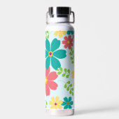 Bouteille D'eau Motif de Fleur vive moderne Monogramme (Arrière)