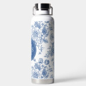 Bouteille D'eau Motif de fleurs bleues (Plage)