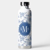 Bouteille D'eau Motif de fleurs bleues (Droite)