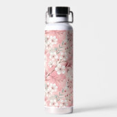 Bouteille D'eau Motif de fleurs Sakura rose (Arrière)