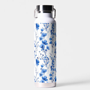 Bouteille D'eau Motif de fleurs sauvages en papier à la française