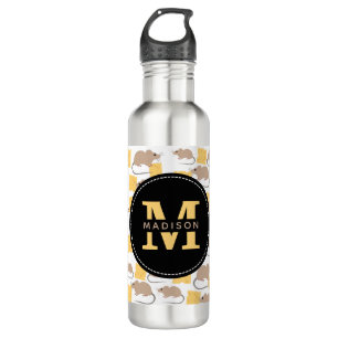 Bouteille D'eau Motif de fromage mignon rongeur de la souris