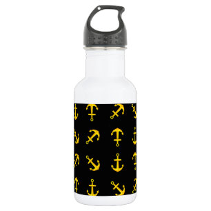 Bouteille D'eau Motif de jeu d'Ancres en bateau doré