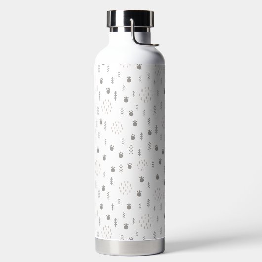 Bouteille D'eau Motif de la piste animale du bois mûre (Droite)