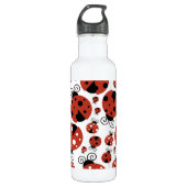 Bouteille D'eau Motif De Ladybugs, Mignons Ladybugs, Red Ladybugs (Devant)