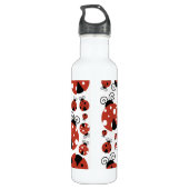 Bouteille D'eau Motif De Ladybugs, Mignons Ladybugs, Red Ladybugs (Dos)