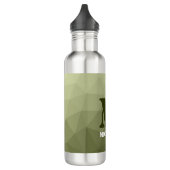 Bouteille D'eau Motif de maille géométrique vert clair de l'armée (Gauche)