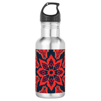 Bouteille D'eau Motif de médaillon persan orné rouge bleu de luxe