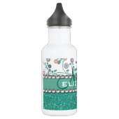 Bouteille D'eau Motif de parties scintillantes de fleur de (Gauche)