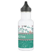 Bouteille D'eau Motif de parties scintillantes de fleur de (Droite)