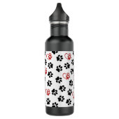 Bouteille D'eau Motif De Pâtes, Pâtes Noires, Pâtes Rouges, Coeurs (Gauche)