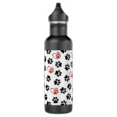 Bouteille D'eau Motif De Pâtes, Pâtes Noires, Pâtes Rouges, Coeurs (Droite)