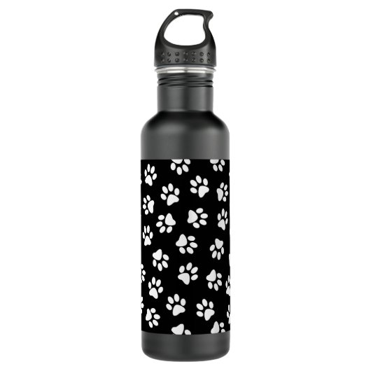 Bouteille D'eau Motif De Pâtes, Patrouilles De Chien, Paws Blanche (Devant)