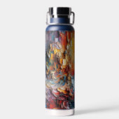 Bouteille D'eau Motif de peinture texturé épais (Arrière)