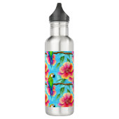 Bouteille D'eau Motif de perroquet et de fleurs tropicales (Gauche)