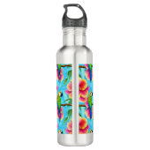 Bouteille D'eau Motif de perroquet et de fleurs tropicales (Dos)