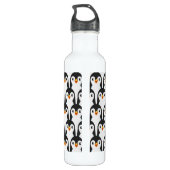 Bouteille D'eau Motif de pingouin noir et blanc moderne (Dos)