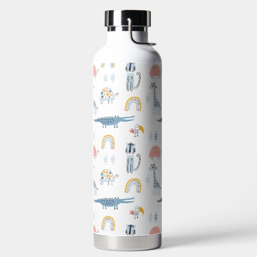 Bouteille D'eau Motif de plaisir animal Doodle (Droite)