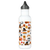 Bouteille D'eau Motif de récolte de pèlerins d'action de grâce (Gauche)