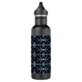 Bouteille D'eau Motif de réseau néon futuriste (Droite)