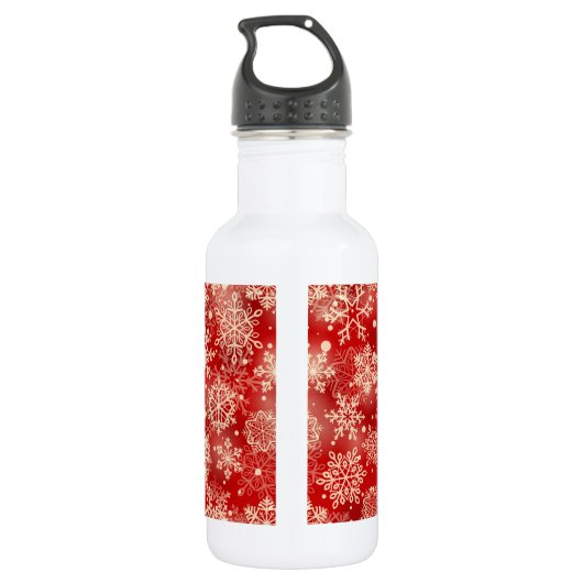 Bouteille D'eau Motif de snowflakes (Dos)