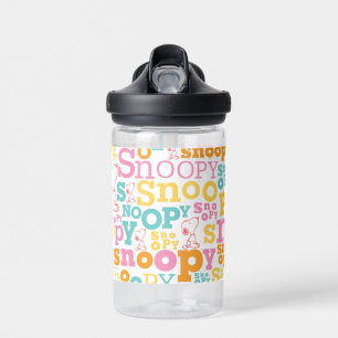 Bouteille D'eau Motif de texte Snoopy Pastel