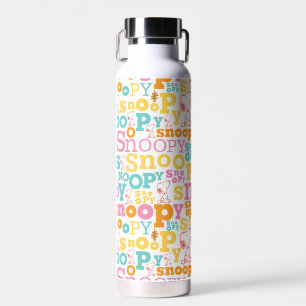 Bouteille D'eau Motif de texte Snoopy Pastel