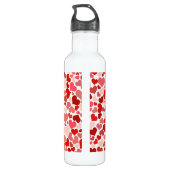 Bouteille D'eau Motif Des Coeurs, Coeurs Rouges, Amour (Dos)
