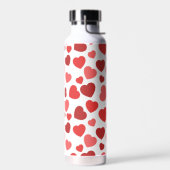 Bouteille D'eau Motif Des Coeurs, Coeurs Rouges, Motif Des Coeurs (Gauche)