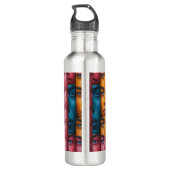 Bouteille D'eau Motif des faces colorées (Dos)