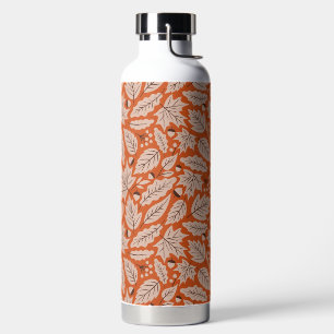 Bouteille D'eau Motif des feuilles d'automne et des araignées oran