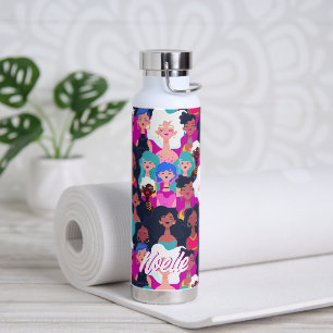 Bouteille D'eau Motif des visages des femmes multiculturelles, vot