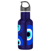 Bouteille D'eau Motif des yeux bleus et blancs (Dos)