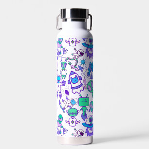 Bouteille D'eau Motif d'espace rétro