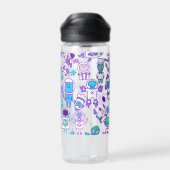 Bouteille D'eau Motif d'espace rétro (Arrière)