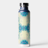 Bouteille D'eau Motif d'hiver Frosty Blue Snowflake (Plage)