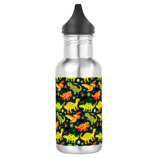 Bouteille D'eau Motif Dinosaure coloré (Gauche)