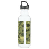 Bouteille D'eau Motif Dinosaure, Silhouette Dinosaure, Dino Vert (Dos)