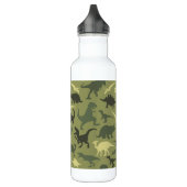 Bouteille D'eau Motif Dinosaure, Silhouette Dinosaure, Dino Vert (Gauche)