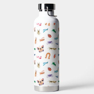 Bouteille D'eau Motif d'insectes coloré mignon