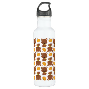 Bouteille D'eau Motif D'Ours, Ours Mignons, Automne, Citrouille
