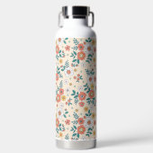 Bouteille D'eau Motif du jardin de fleurs de corail (Avant)