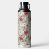 Bouteille D'eau Motif du jardin de fleurs de pavot (Avant)